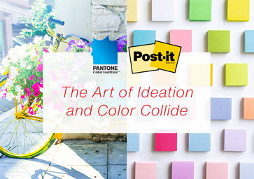 全新 Post-it Notes 系列与彩通色彩研究所合作，让构思的艺术与色彩尽情碰撞。